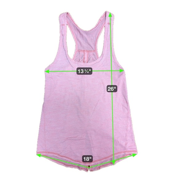 Lululemon Salute the Sun Tank – Heathered Yum Yum Pink Size 4 Tie Up Split Back - Picture 9 of 9